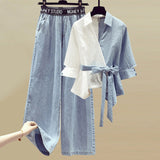 Set de Deux Pièces en Denim Classique