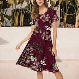 Robe à col ras du cou avec poche