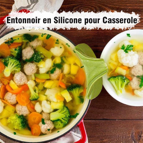 Entonnoir en Silicone pour Casserole
