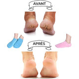 Chaussettes hydratantes avec doublure en gel pour le soin des pieds