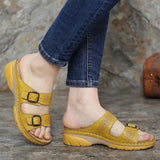 Chaussons confortables avec boucle femme