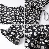 Nouvelle robe à volants en mousseline de soie