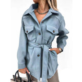 Manteaux En Laine Décontractés Á Col Fendu Pour Femmes