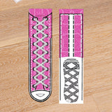 Chaussures et bas drôles en toile réelle et fausse