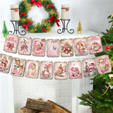 Bannière de Noël de style vintage