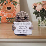 🥔Drôle de cadeau tricoté Positive Potato🥔