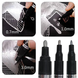 Stylo Marqueur à Encre d'Argent Effet Miroir