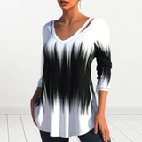 Haut à Manches Longues Avec Imprimé Ombre et Découpe