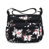 Sac à main à bandoulière en nylon multi-poches pour femme