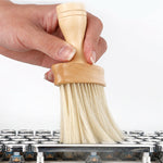 Brosse à poussière de voiture en bois
