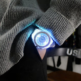 Montre à quartz lumineuse sertie de diamants