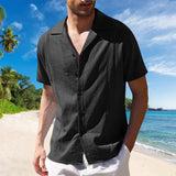 Chemise à Manches Courtes en Lin pour Homme