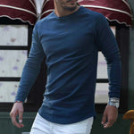 T-shirt minimaliste à manches longues pour hommes