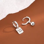Boucles d'Oreilles Alphabet Porte-bonheur