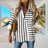 Chemisier décontracté à imprimé rayé