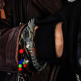 Bracelet Chaîne Dragon Fait Main en Argent