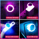 Lumière d'ambiance couleur USB pour voiture