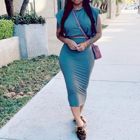 Ensemble deux pièces élégant et décontracté