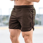 Short de sport de couleur unie pour hommes