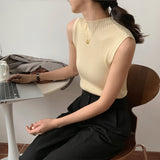 Débardeur En Tricot Sans Manches