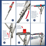 Porte-canne à pêche automatique à ressort