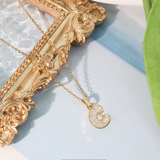 Collier pendentif en cristal alphabet glacé