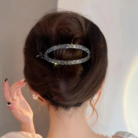 Boucle De Cheveux Minimaliste Incurvée Scintillante