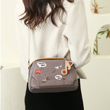 Sac à bandoulière décontracté en tissu Oxford léger imprimé pour femmes