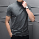 T-shirt homme coupe slim à col montant