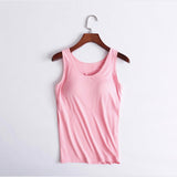 Débardeur décontracté pour femmes avec soutien-gorge intégré