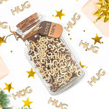 Carte postale en papier découpé en bois