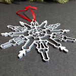 Ornement de flocon de neige drôle