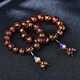 Bracelet Perles Glacées Gris Encens
