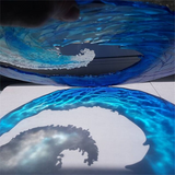 Sculpture En Verre Fusionné Ocean Wave