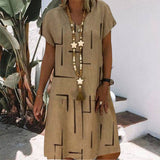 Robe Femme Imprimée Manches Courtes