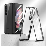 Étui de téléphone double face en verre trempé magnétique pour Samsung