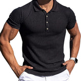 T-shirt sport homme manches courtes avec revers