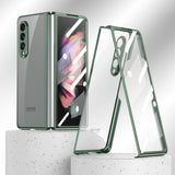 Étui de téléphone double face en verre trempé magnétique pour Samsung