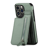 Étui magnétique pour téléphone avec fermeture éclair et fente pour carte de crédit