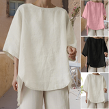 Haut Décontracté En Coton Et Lin Pour Femmes