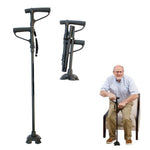Bâton de marche pliable antidérapant avec lumière LED