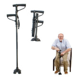 Bâton de marche pliable antidérapant avec lumière LED