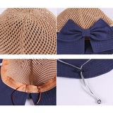 Chapeau de protection solaire tissé en été