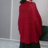 Châle court polyvalent à tricoter en forme de diamant pour femmes