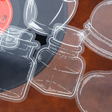 Signets de fleurs séchées transparentes(2PCS)