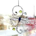 Décor de fenêtre en verre papillon monarque teinté