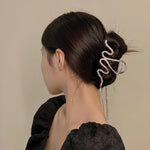 Barrette serpent avec strass