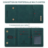 Étui de Téléphone Portefeuille Amovible 2 en 1