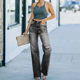 Jean Droit Déchiré Femme