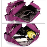 Sac à bandoulière en nylon multicouche pour femme